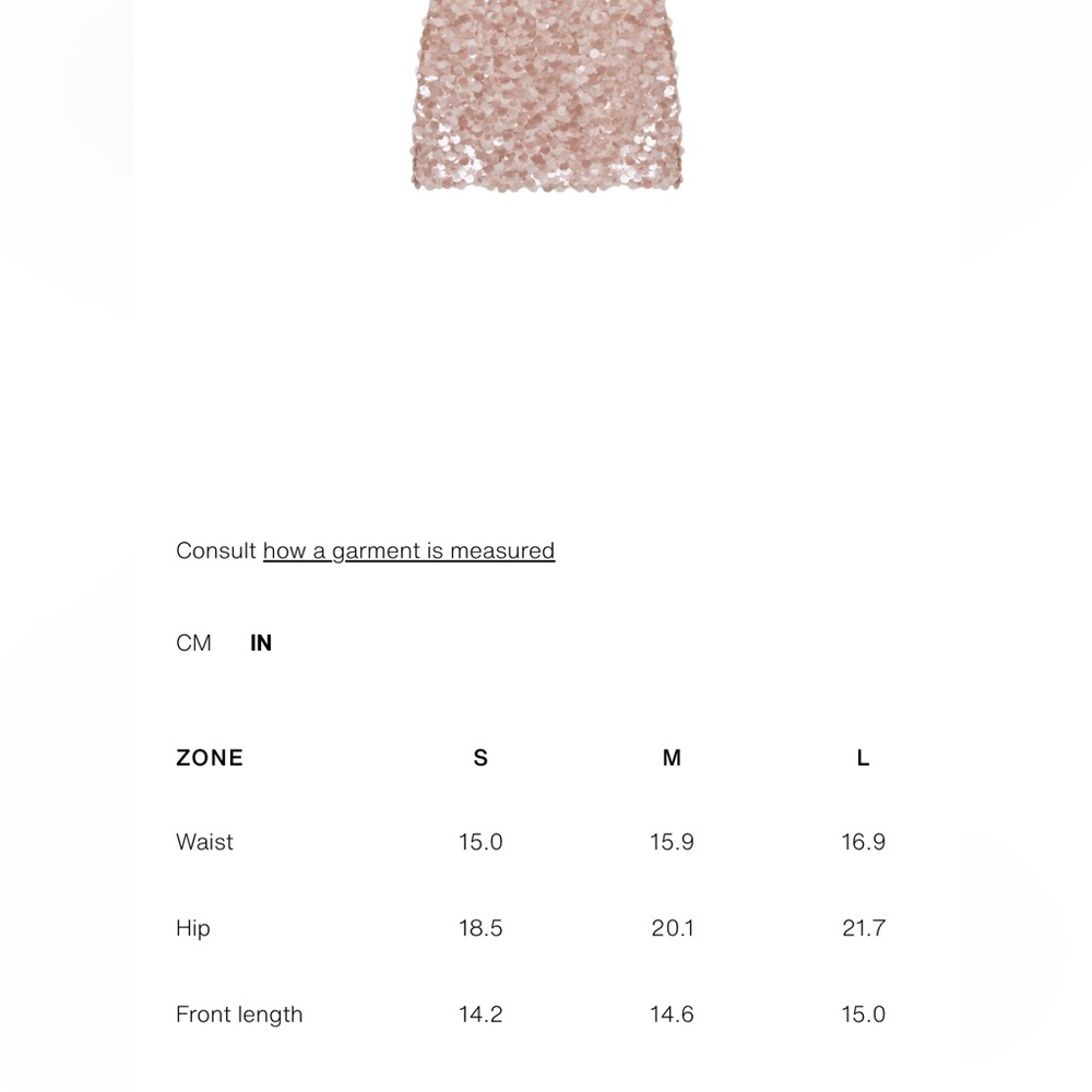 Zara NWT pale light pink sequined embellished mini skirt - Picture 10 of 10